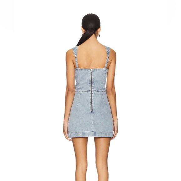 Amanda Uprichard Bethany Skort Romper in Destiny Wash - Picture 3 of 8